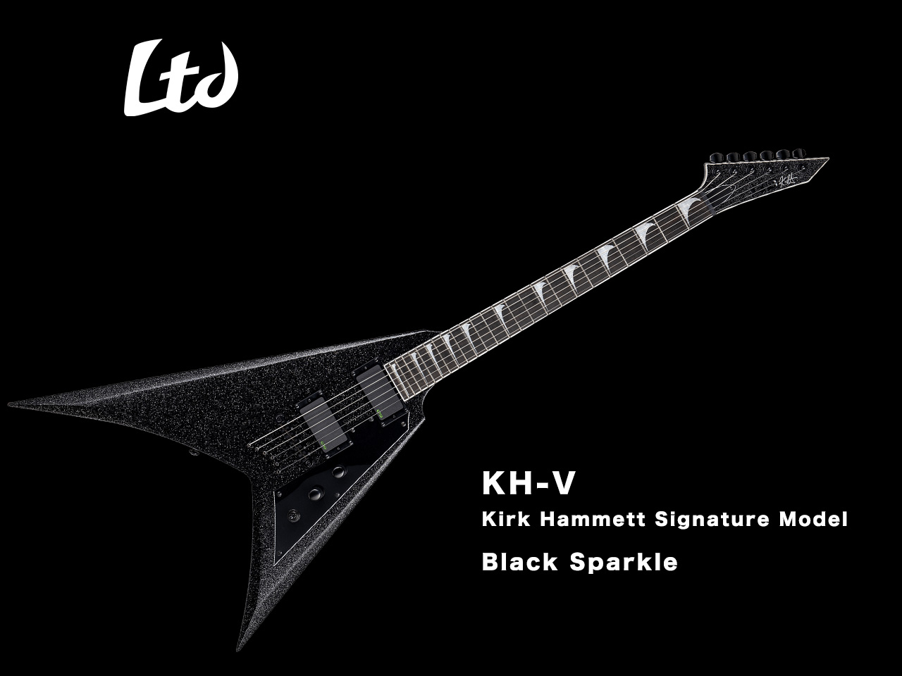 【受注生産】LTD (エルティ―ディー) KH-V Black Sparkle (Kirk Hammett /METALLICAモデル)