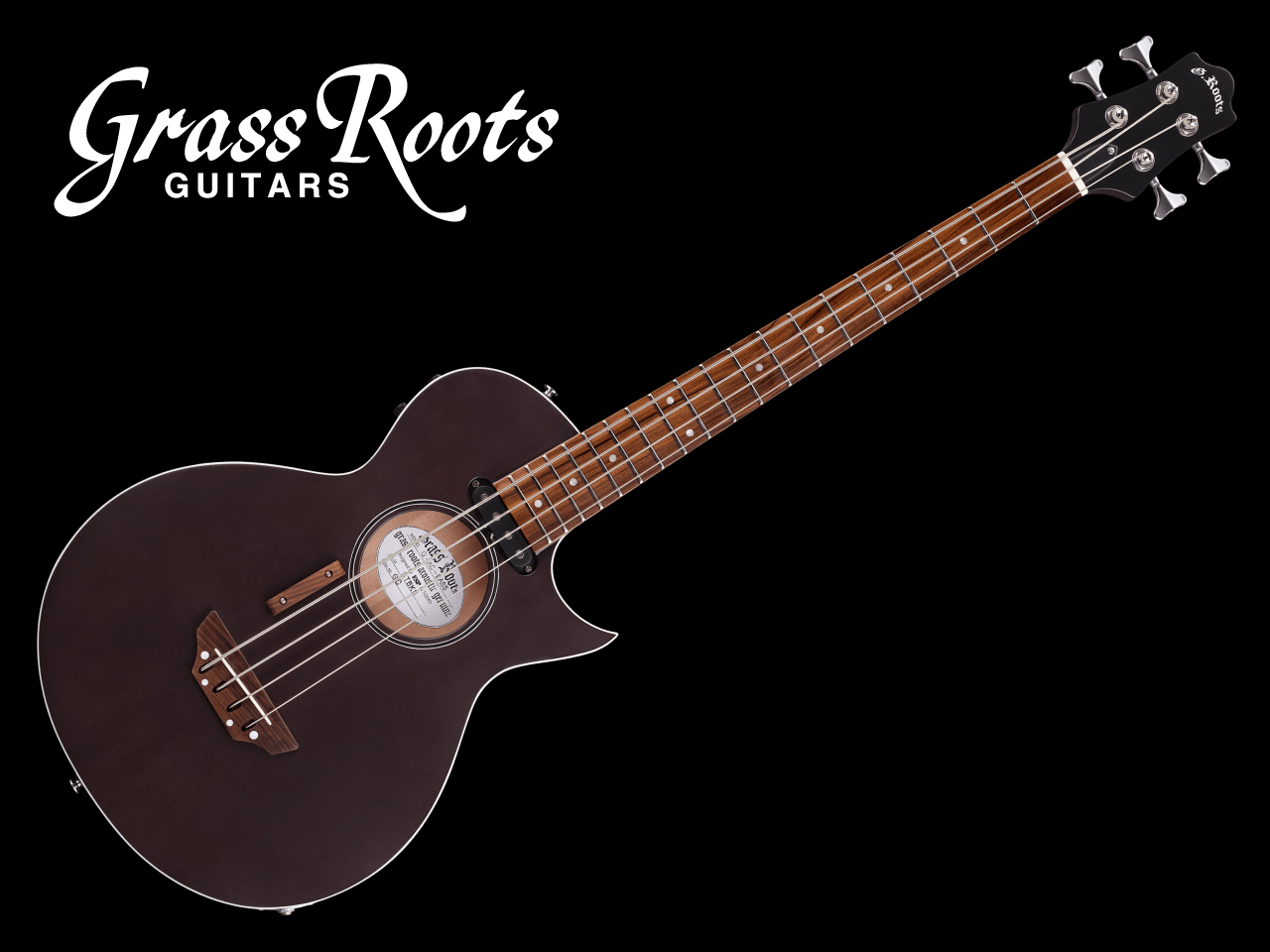 【即納可能】GrassRoots(グラスルーツ) G-AC-BASS / See Thru Black Satin (アコースティックベース) - 6