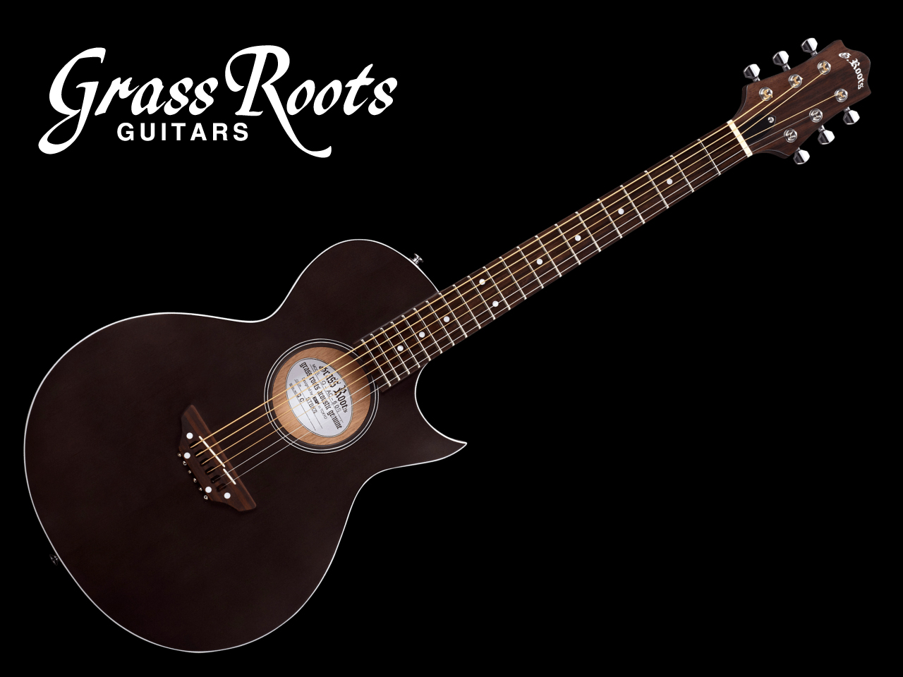 【即納可能】GrassRoots(グラスルーツ) G-AC/S (See Thru Black Satin) (スティール弦エレアコ) - 6