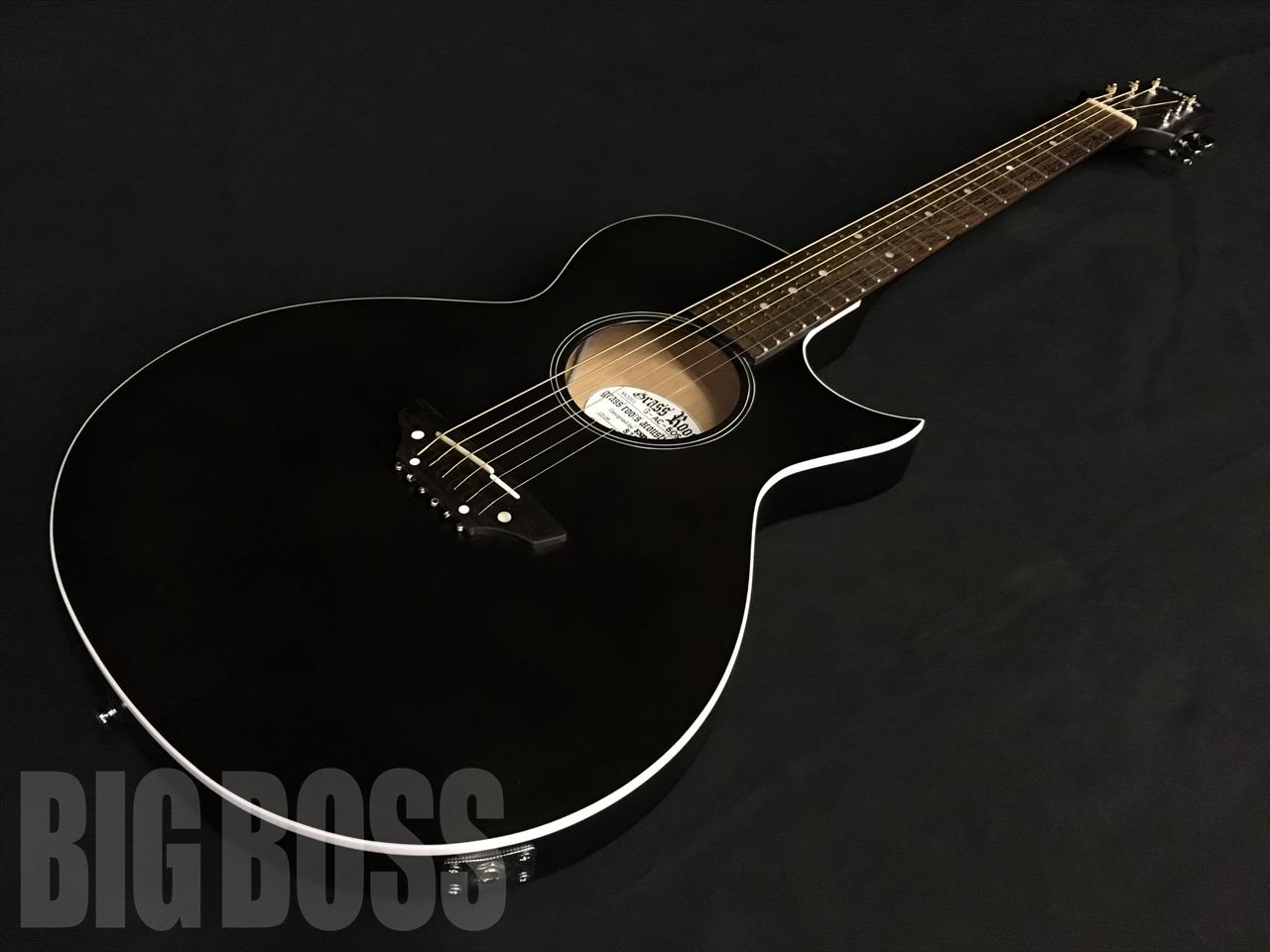 【即納可能】GrassRoots(グラスルーツ) G-AC/S (See Thru Black Satin) (スティール弦エレアコ)