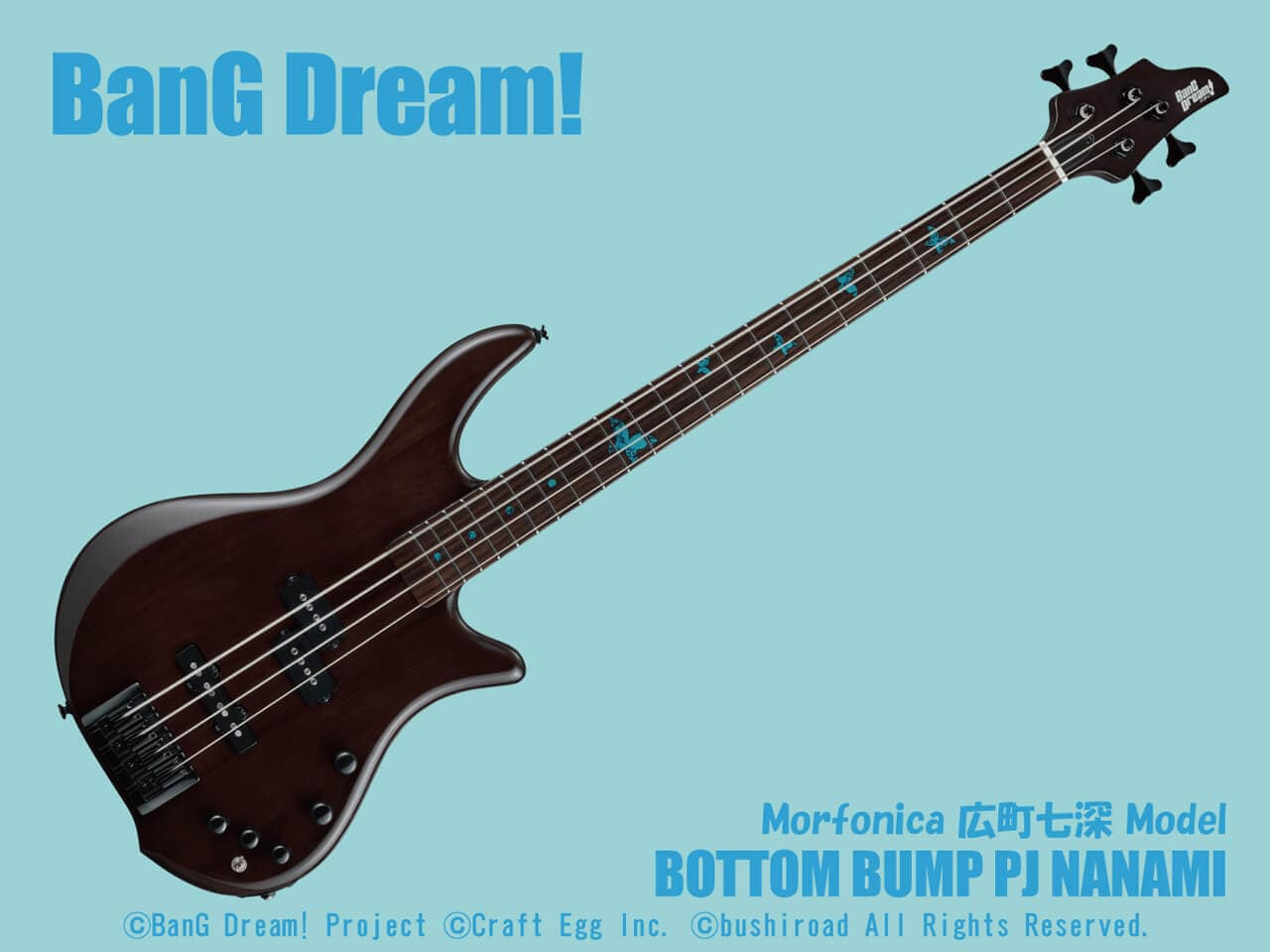 【ESP×バンドリ！ ガールズバンドパーティ！ コラボレーション】BanG Dream!(バンドリ！) BOTTOM BUMP PJ NANAMI / Morfonica 広町七深 Model【受注生産納期約4～6ヵ月】
