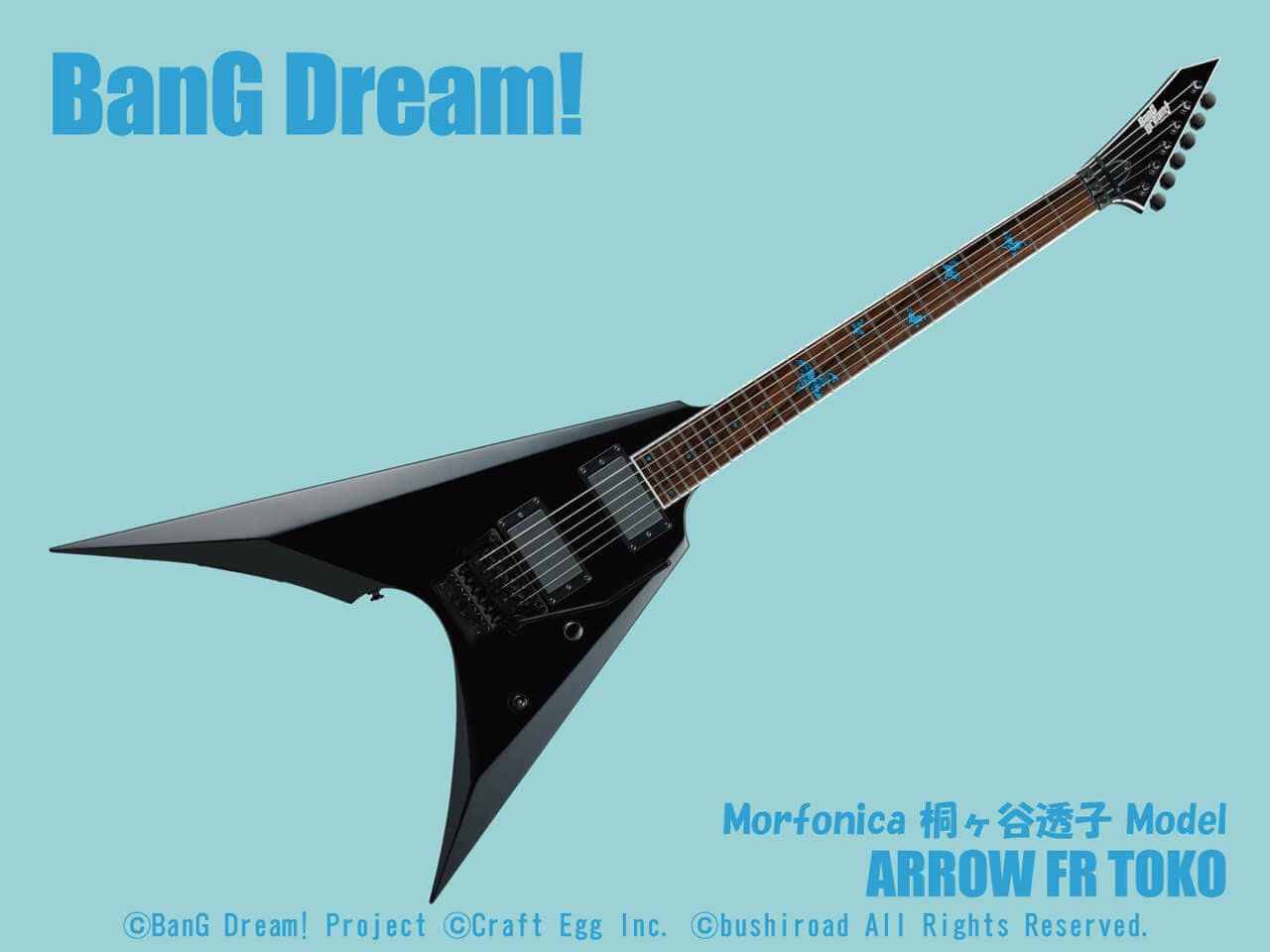 【ESP×バンドリ！ ガールズバンドパーティ！ コラボレーション】BanG Dream!(バンドリ！) ARROW FR TOKO / Morfonica 桐ヶ谷透子 Model【受注生産納期約4～6ヵ月】