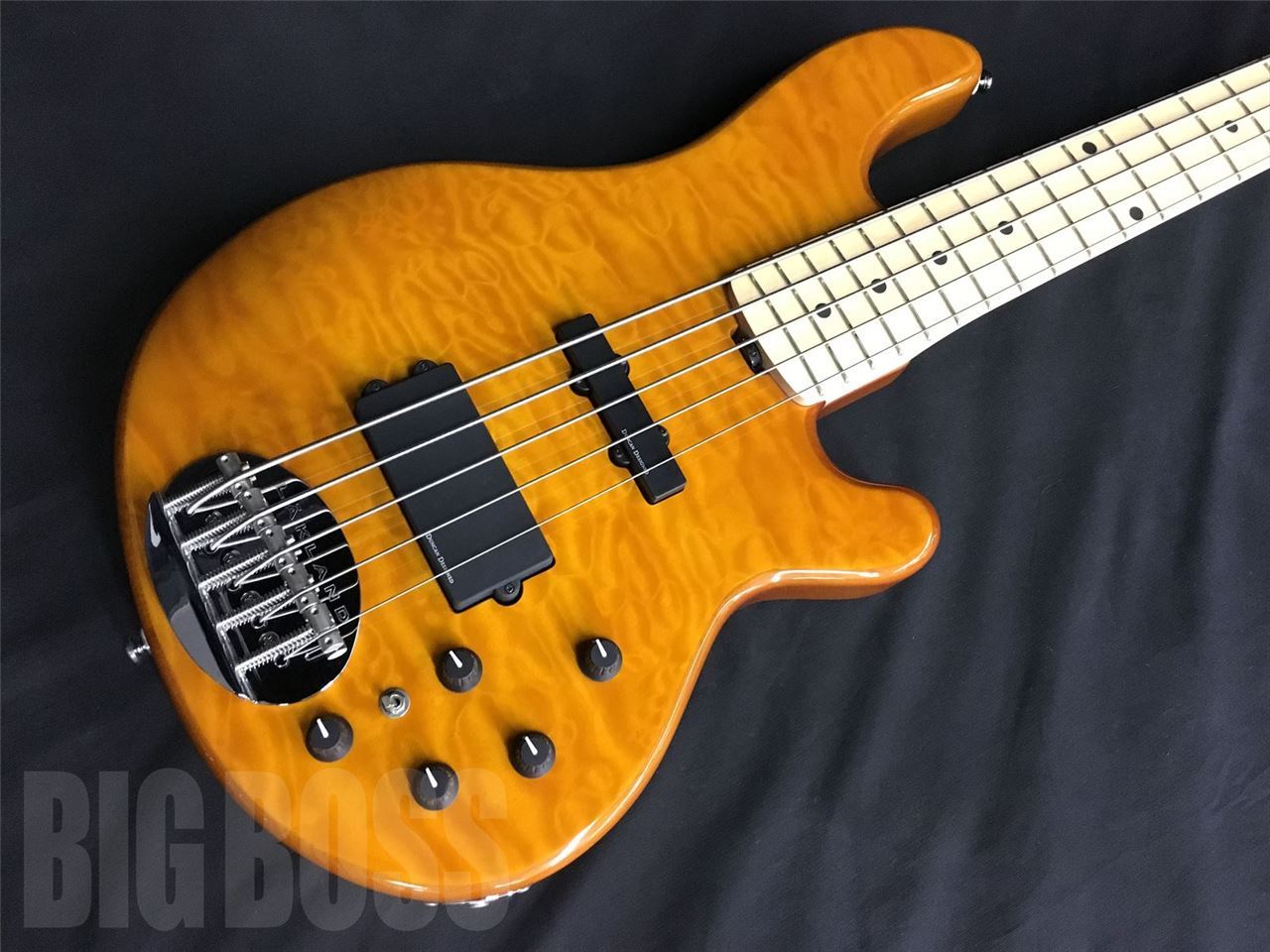 【受注生産】Lakland(レイクランド) Skyline Japan Series SK-5DX Amber Translucent / Maple FB - 2