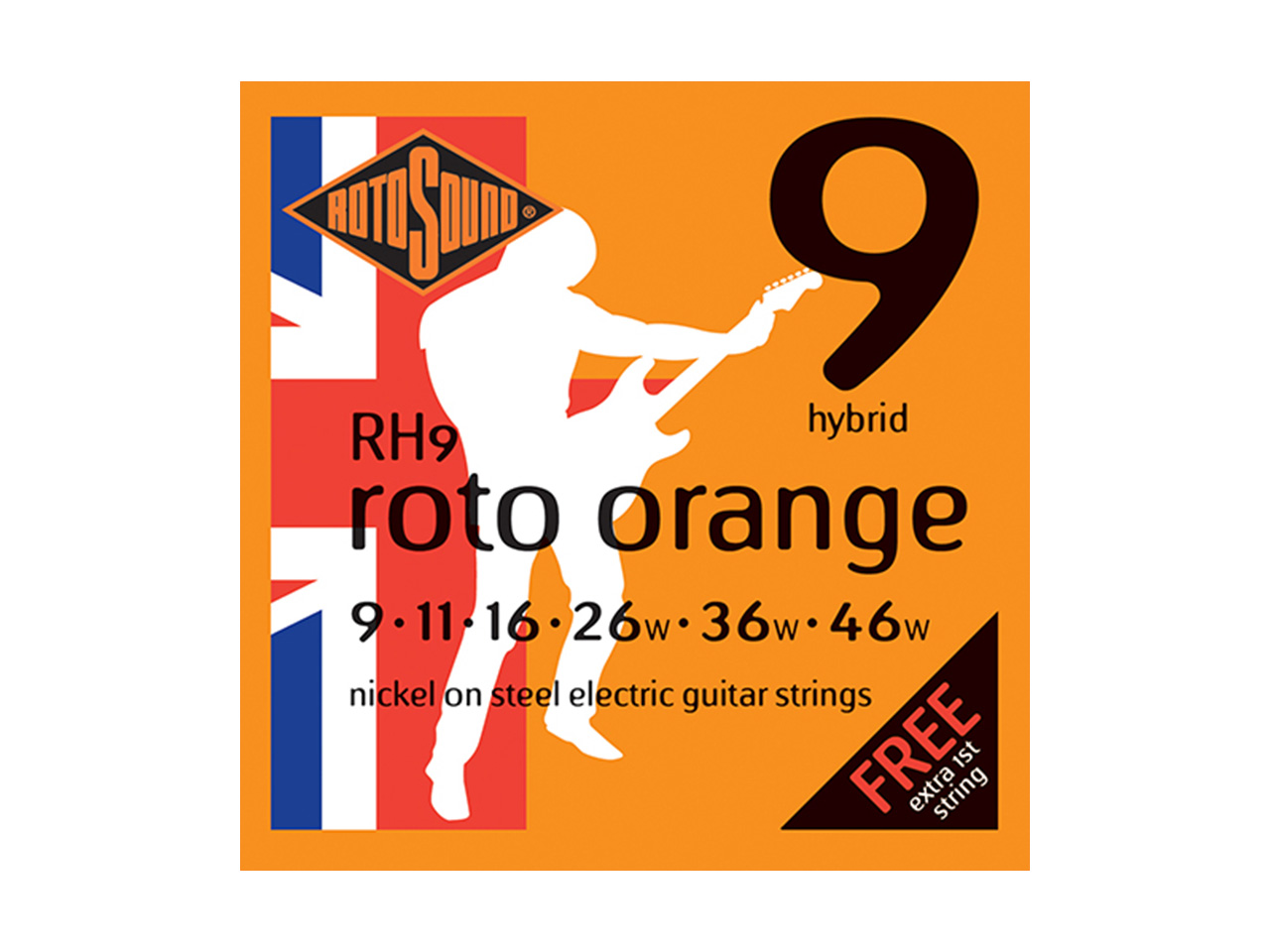 ROTOSOUND ( ロトサウンド ) ROTO ORANGE Hybrid Nickel on Steel / RH9 09-46 (エレキギター弦)
