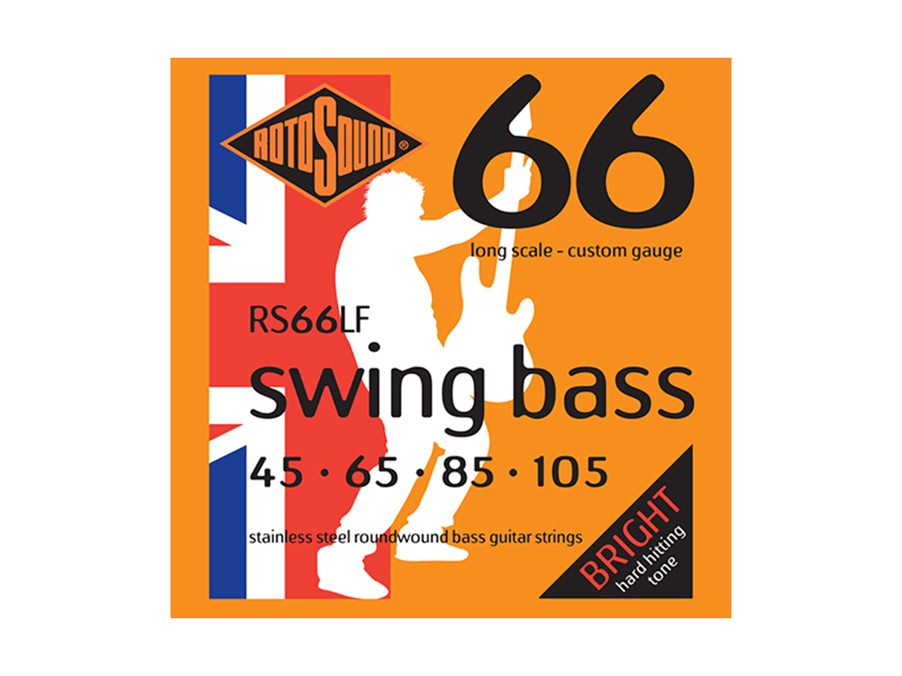 ROTOSOUND ( ロトサウンド ) SWING BASS 66  Custom Stainless Steel Roundwound / RS66LF 45-105 (エレキベース弦/LONG SCALE)