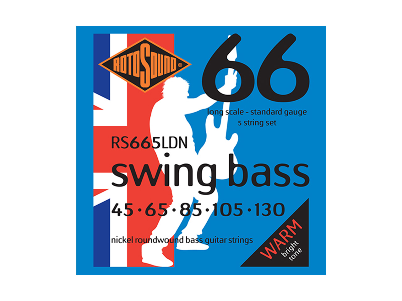 ROTOSOUND ( ロトサウンド ) SWING BASS 66 5-STRING Standard Nickel Roundwound / RS665LDN 45-1130 (エレキベース弦/LONG SCALE)