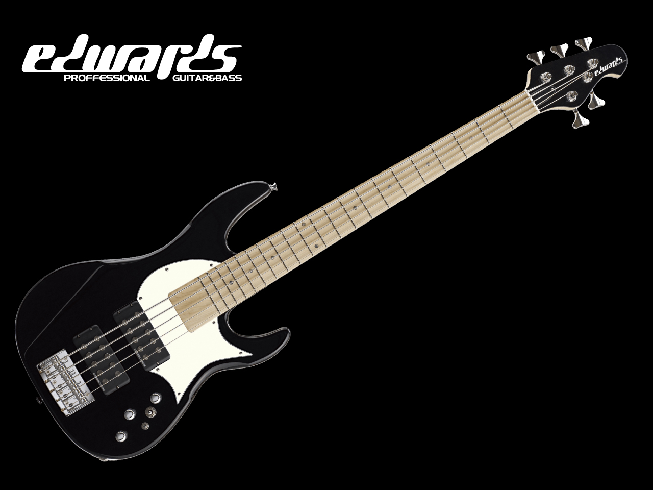 【お取寄せ商品】EDWARDS(エドワーズ) E-LW/M Produced by IKUO / Black (BULL ZEICHEN 88, Rayflower/IKUOモデル)【5弦ベース】