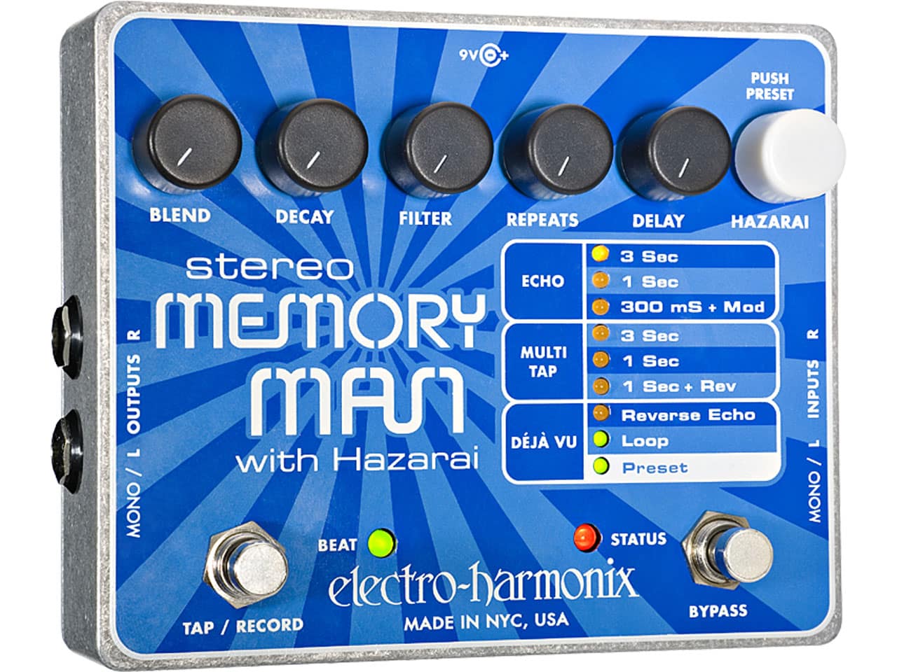 【お取寄せ商品】<br>Electro-Harmonix Stereo Memory Man with Hazarai Digital Delay/Looper<br>(ディレイ/ルーパー)(エレクトロハーモニックス)