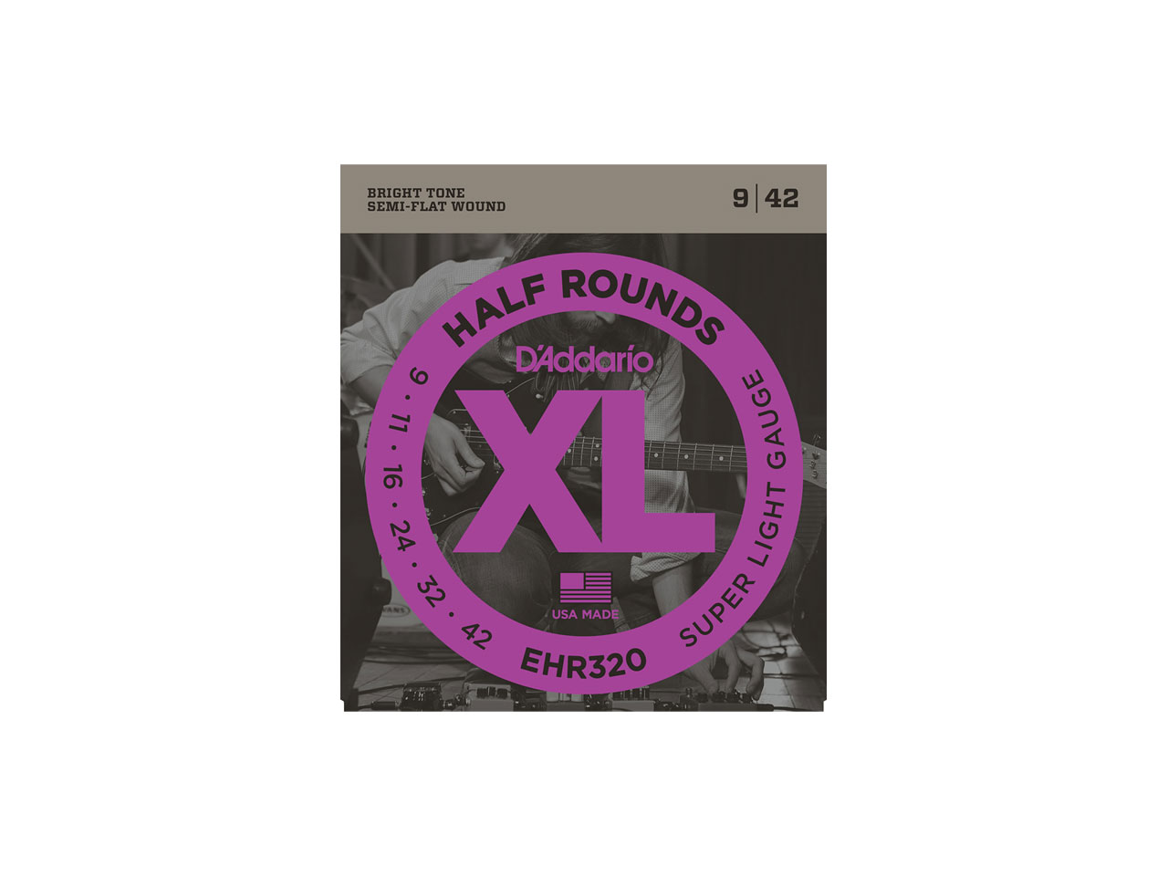 D'Addario(ダダリオ) XL Half Rounds Super Light / EHR320 (エレキギター弦)