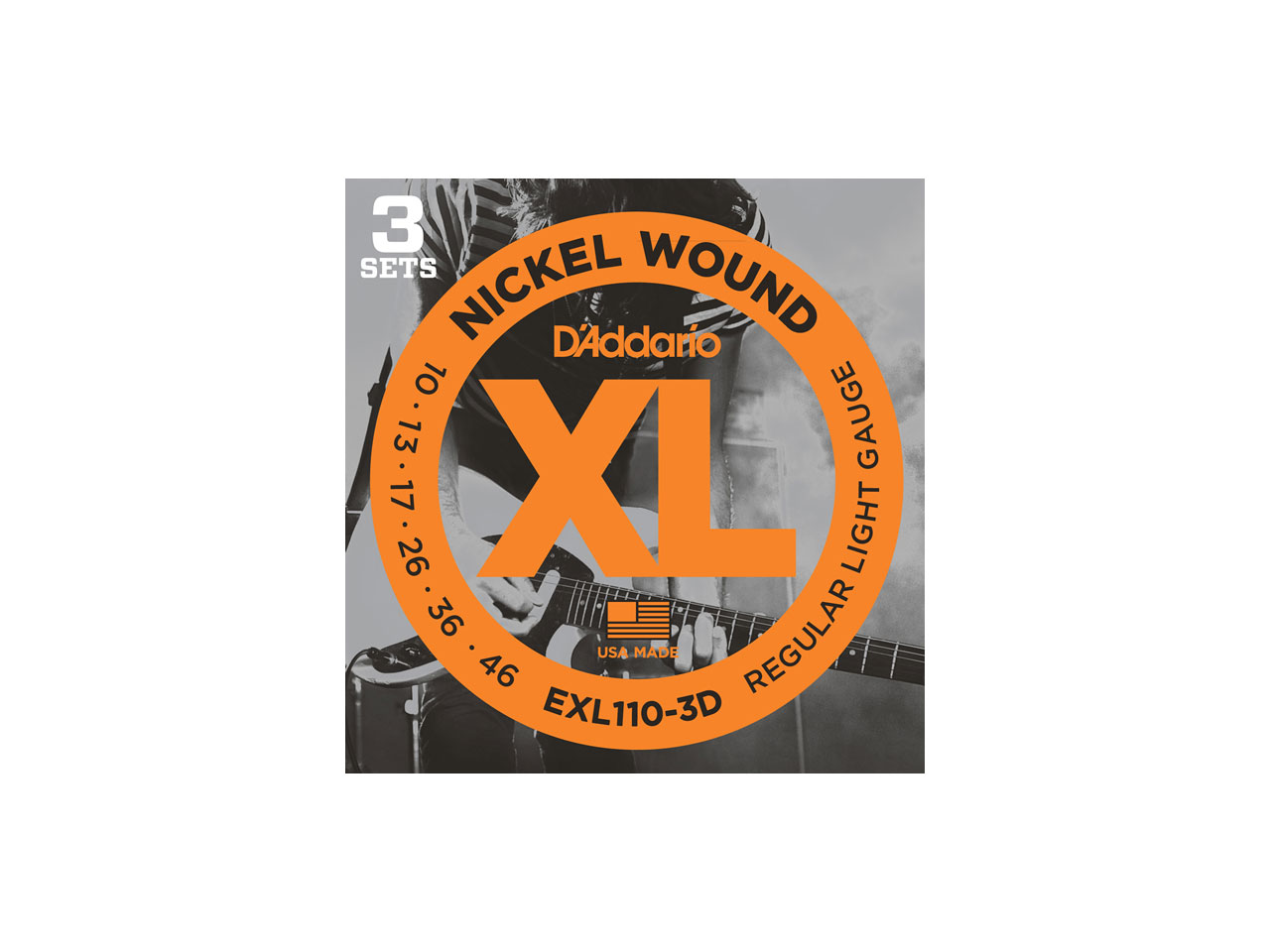 D'Addario(ダダリオ) XL Nickel Multi-Packs Regular Light / EXL110-3D (エレキギター弦/3セットパック)