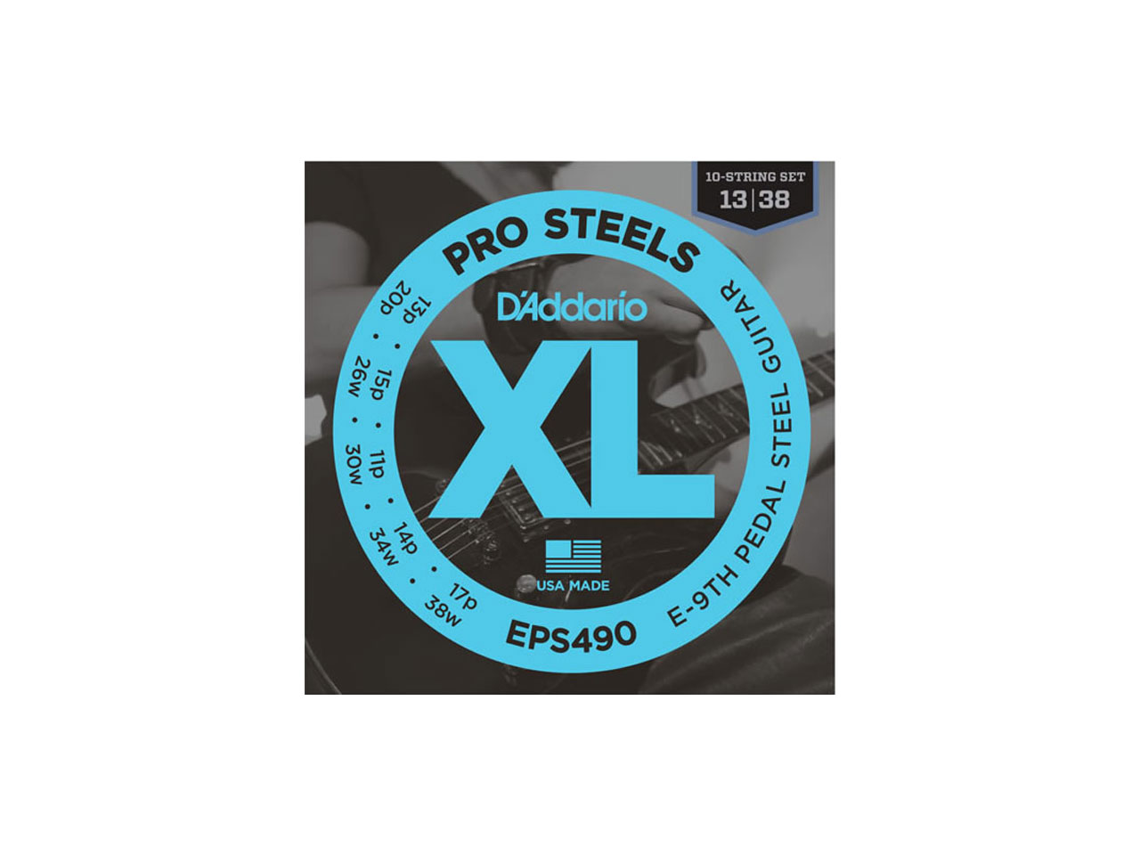 D'Addario(ダダリオ) XL ProSteels Round Wound E-9th Pedal Steel Tuning / EPS490 (エレキギター弦)
