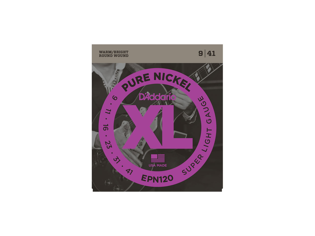 D'Addario(ダダリオ) XL Pure Nickel Round Wound  Super Light / EPN120 (エレキギター弦)