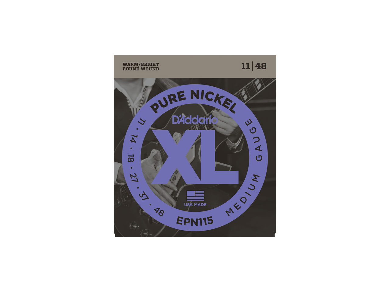 D'Addario(ダダリオ) XL Pure Nickel Round Wound Blues/Jazz Rock / EPN115 (エレキギター弦)