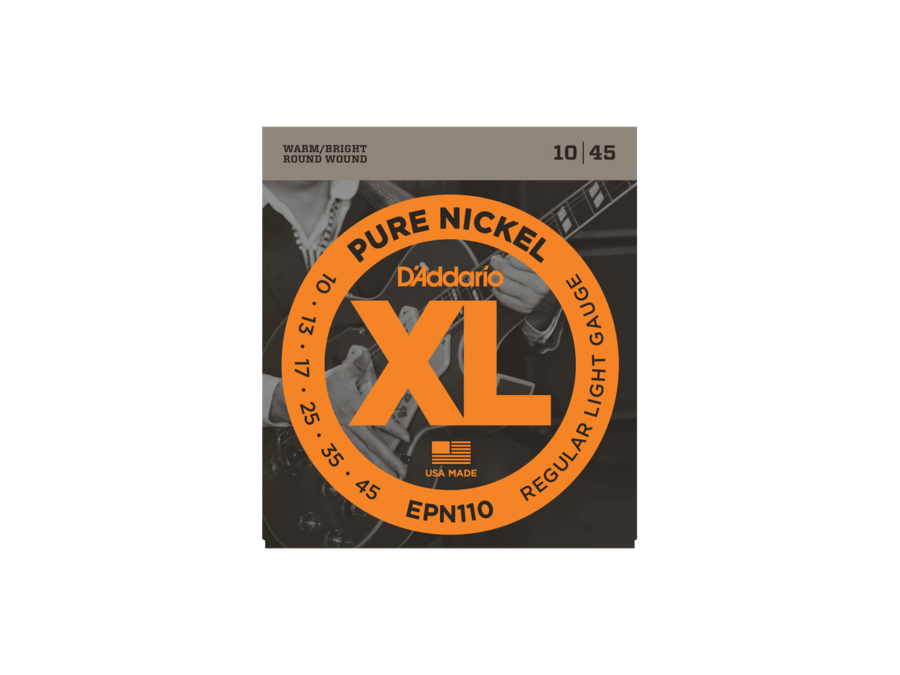 D'Addario(ダダリオ) XL Pure Nickel Round Wound Regular Light / EPN110 (エレキギター弦)