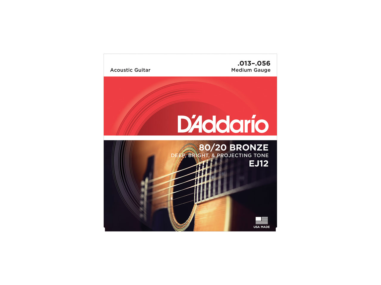 D'Addario(ダダリオ) 80/20 Bronze Wound EJ12 (アコースティックギター弦)