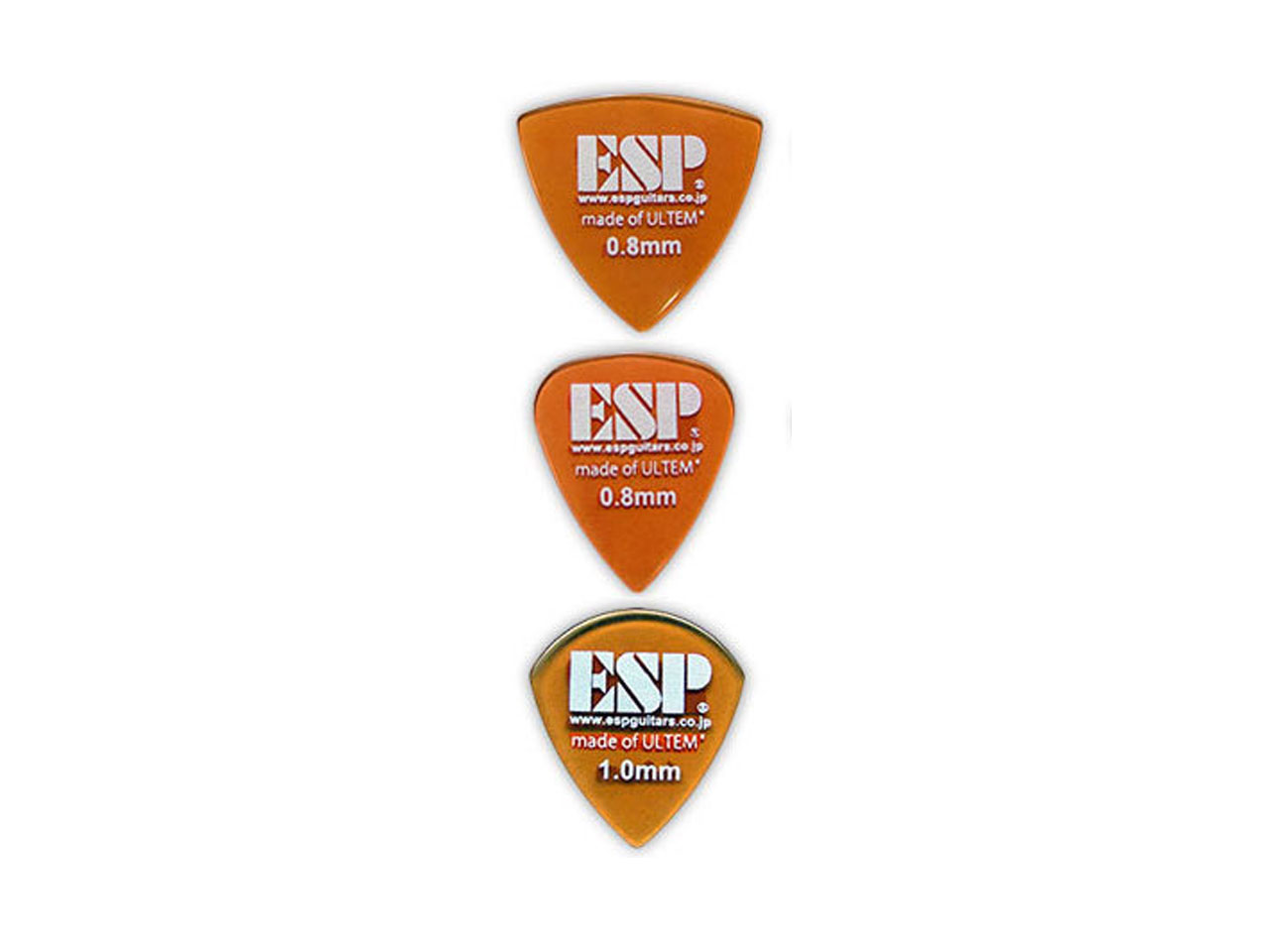 ESP(イーエスピー) Original Pick Series PD-PSU08, PT-PSU08, PJ-PSU10 / ウルテム® Orange 10枚セット (各種)