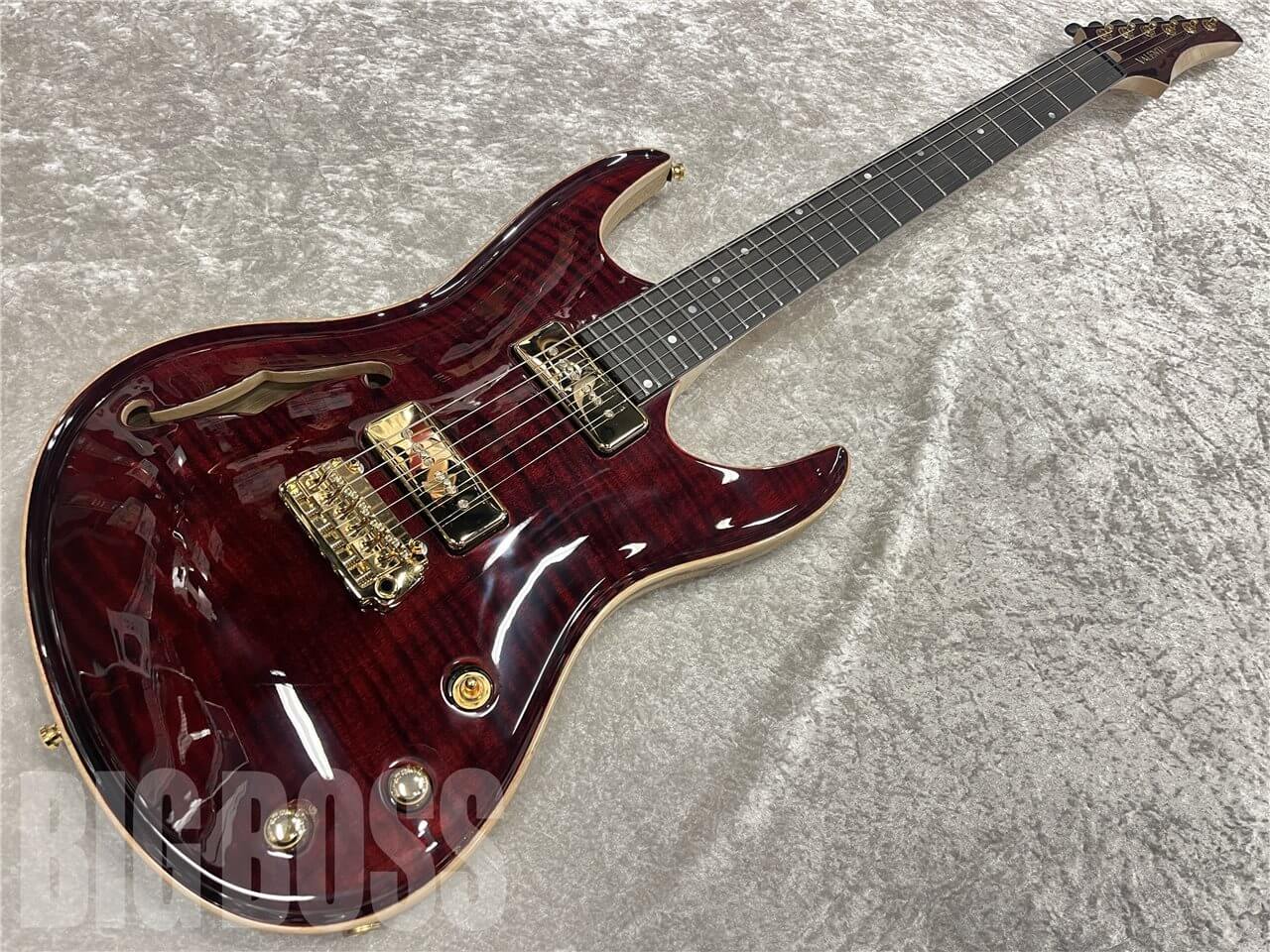 【即納可能】Valenti Guitars（ヴァレンティーギターズ） Nebula Carved Semihollow（Blood Red）　名古屋店