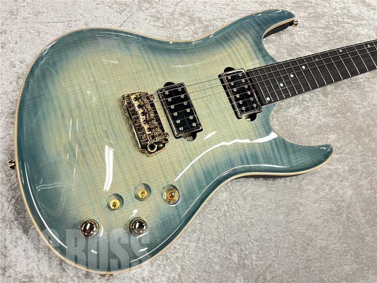 【即納可能】Valenti Guitars（ヴァレンティーギターズ） Nebula Carved（Ice Blue）　名古屋店