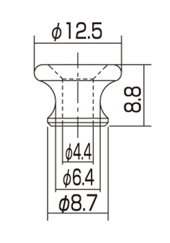 Allparts(オールパーツ) AP-6695-001 / Gibson® Style Nickel Strap Buttons (ストラップピン)