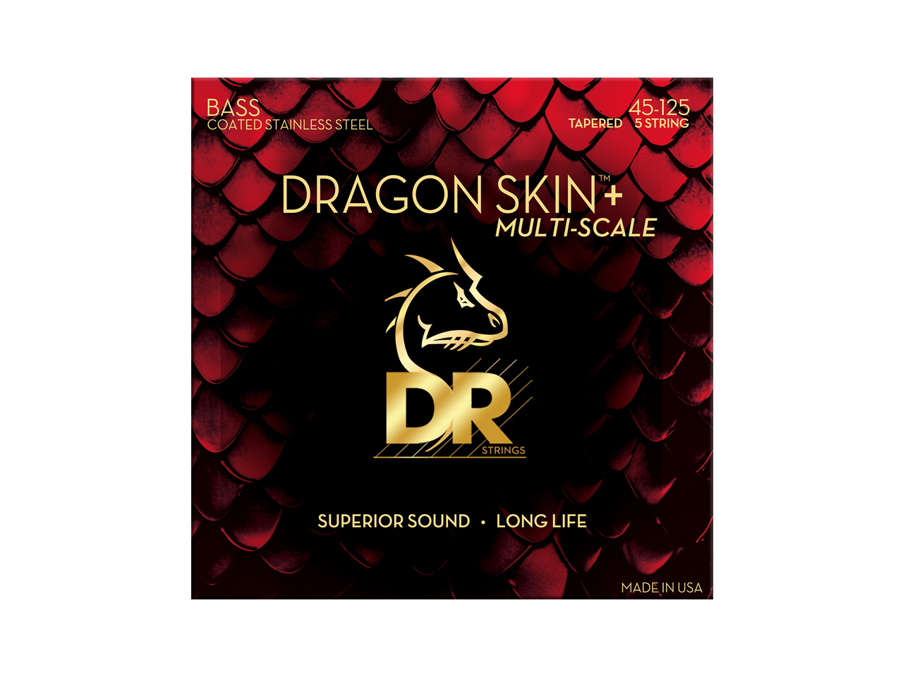 DR Strings DRAGON SKIN＋Stainless for Bass [DBSM5-45] (エレキベース弦/マルチスケール5弦用)