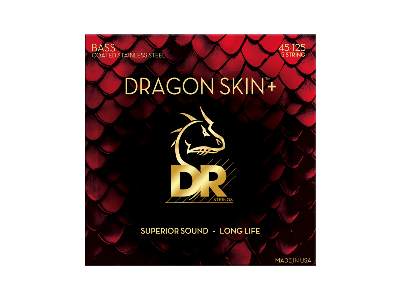 DR Strings DRAGON SKIN＋Stainless for Bass [DBS5-45] (エレキベース弦/5弦用)