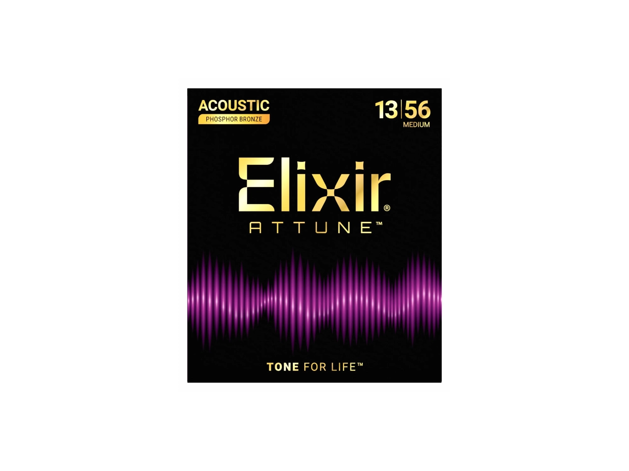 Elixir®(エリクサー) Attune™ Acoustic Phosphor Bronze, Medium .013-.056 #21102 (アコースティックギター弦)