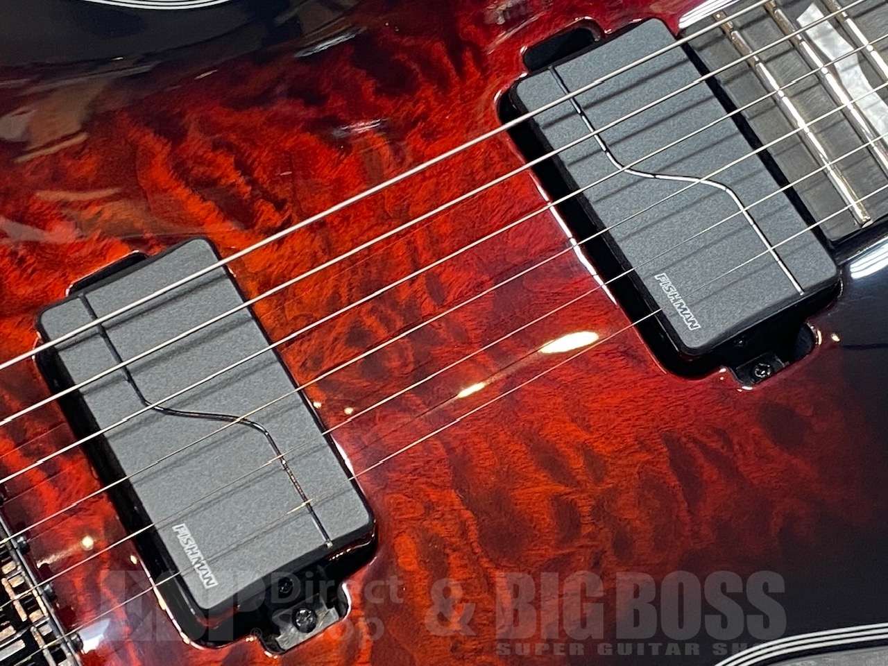 【即納可能】E-II EC QM FL/See Thru Black Cherry Sunburst GWS - 4