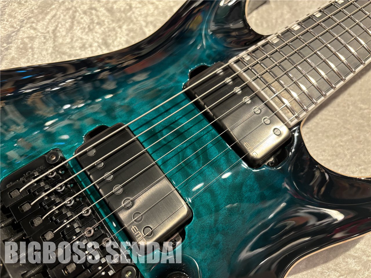 【即納可能】E-II(イーツー) HORIZON FR-7 QM / Black Turquoise Burst仙台店