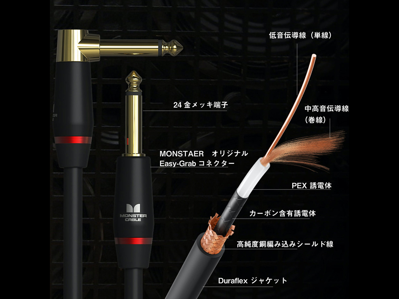 MONSTER CABLE(モンスターケーブル) MONSTER BASS 21ft/6.4m SS ...