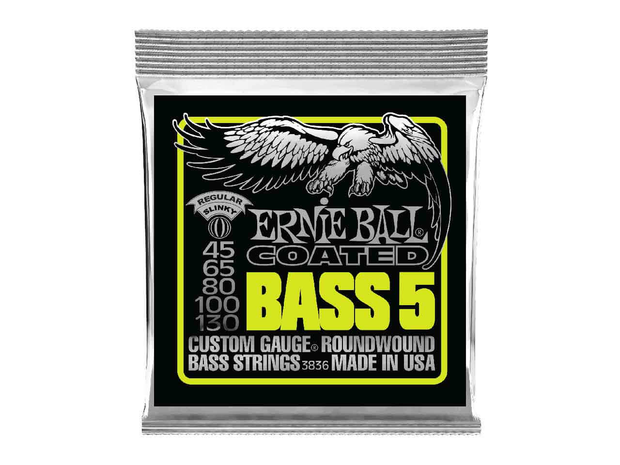 ERNiE BALL(アーニーボール) Coated Regular Slinky Bass 5 / 45-130 #3836 (エレキベース弦/5弦用)