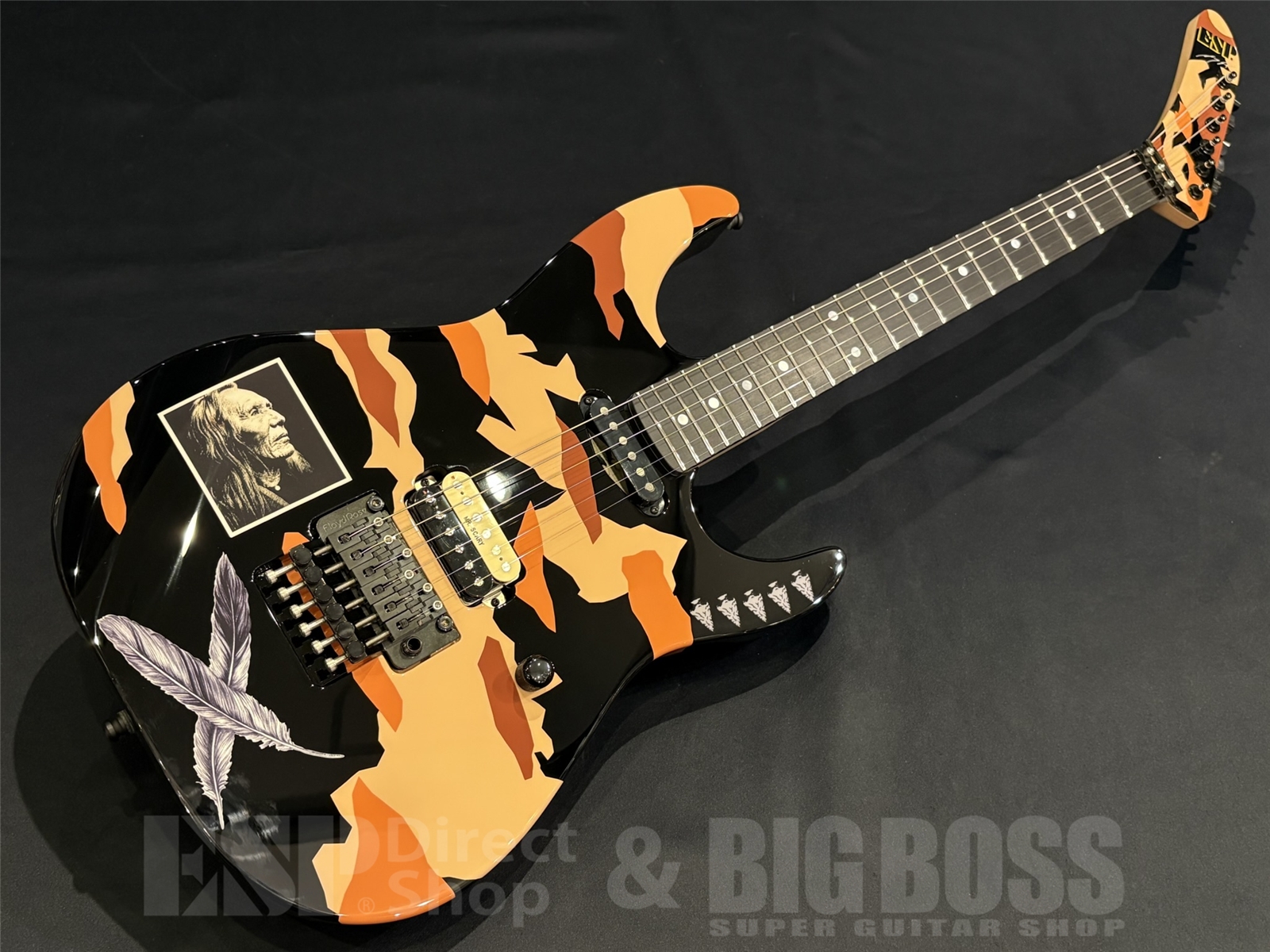 【即納可能】ESP(イーエスピー) GL DESERT EAGLE / Black w / Desert Eagle Graphic 【George Lynchモデル】 京都店