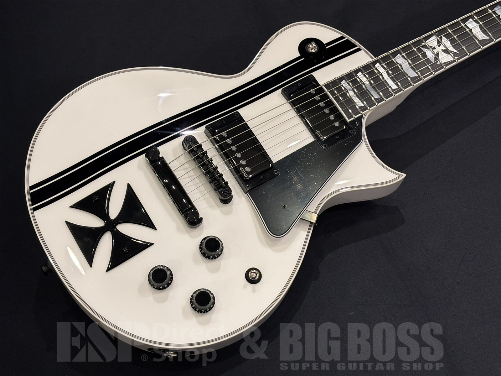 【即納可能】ESP(イーエスピー)IRON CROSS / Snow White w/Stripes Graphic 【James Hetfield Model】京都店 - 2