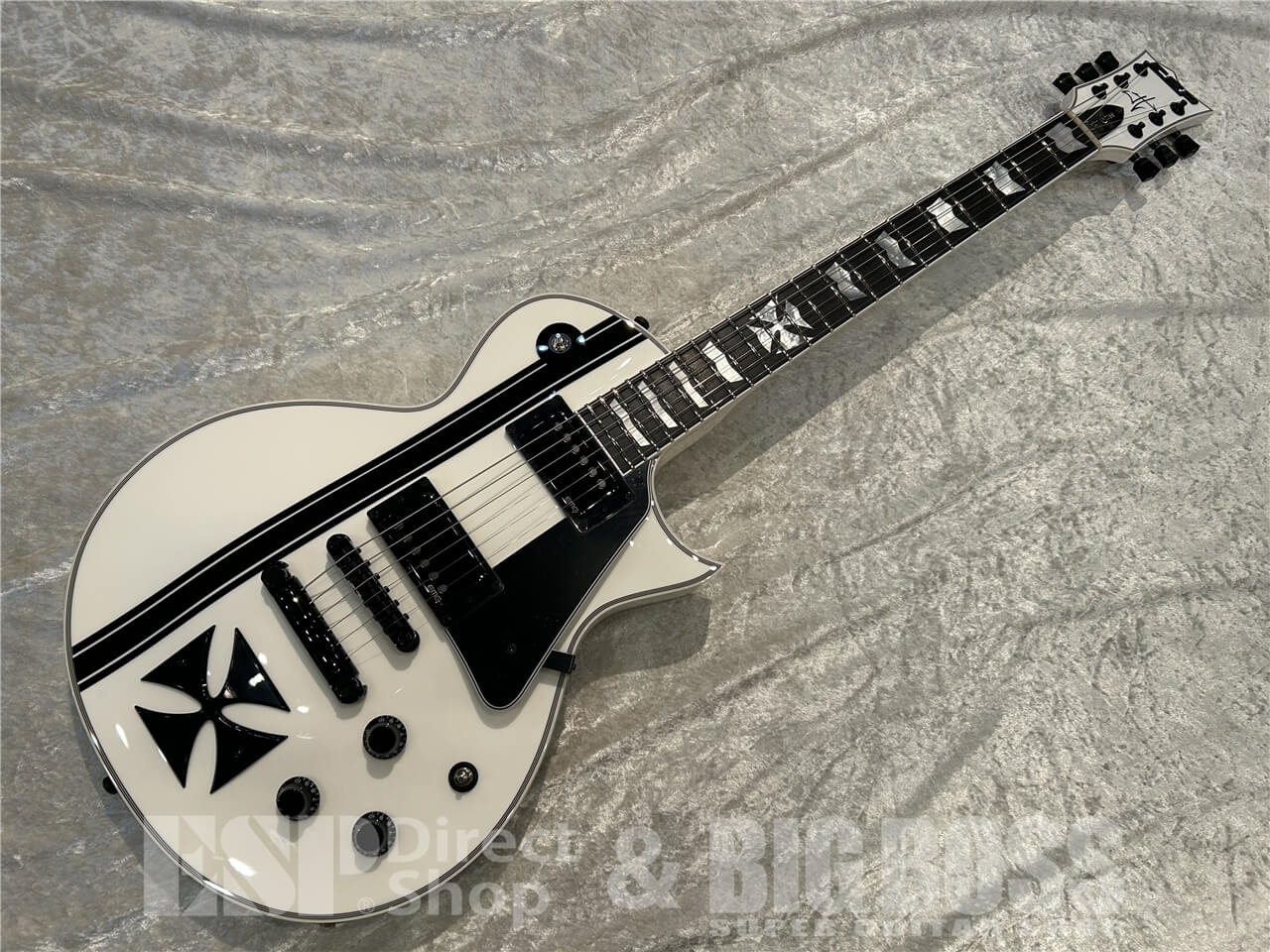 【即納可能】ESP（イーエスピー）IRON CROSS / Snow White w/Stripes Graphic 仙台店