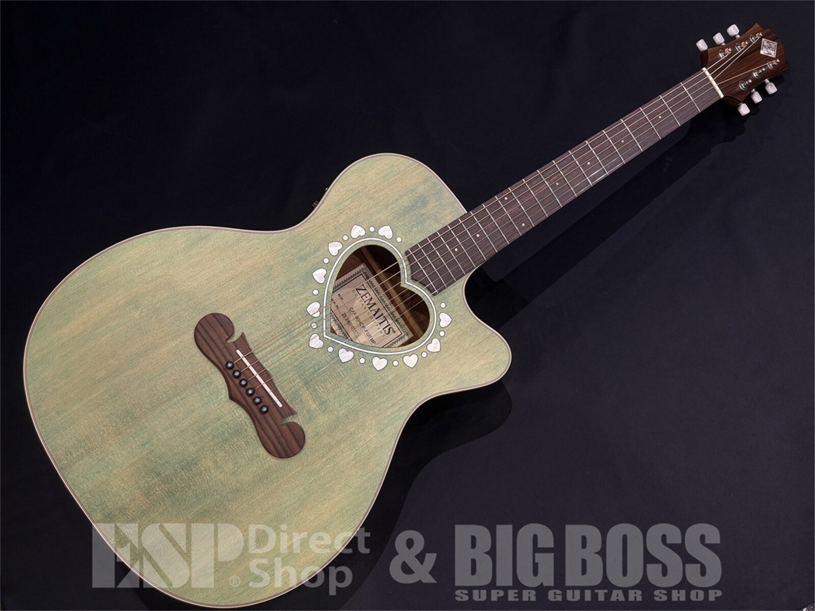 【即納可能/アウトレット】Zemaitis(ゼマイティス) CAF-90HCW / Forest Green Mother of Pearl 京都店