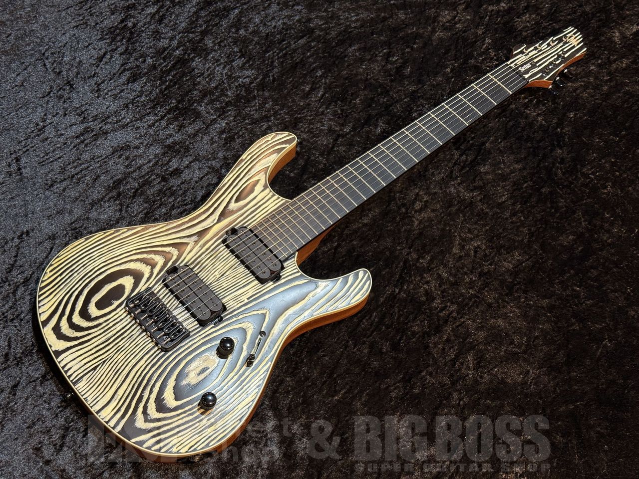 ジャンク！メイビス・ショートスケール・ストラト！加工あり。ハードケース付き！ P-PROJECT AI-B FL 90年代Pプロのショートスケール6弦