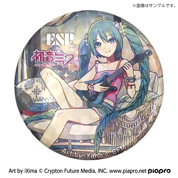 【マジカルミライ2026】ESP×初音ミク ウクレレイラスト 缶バッジ