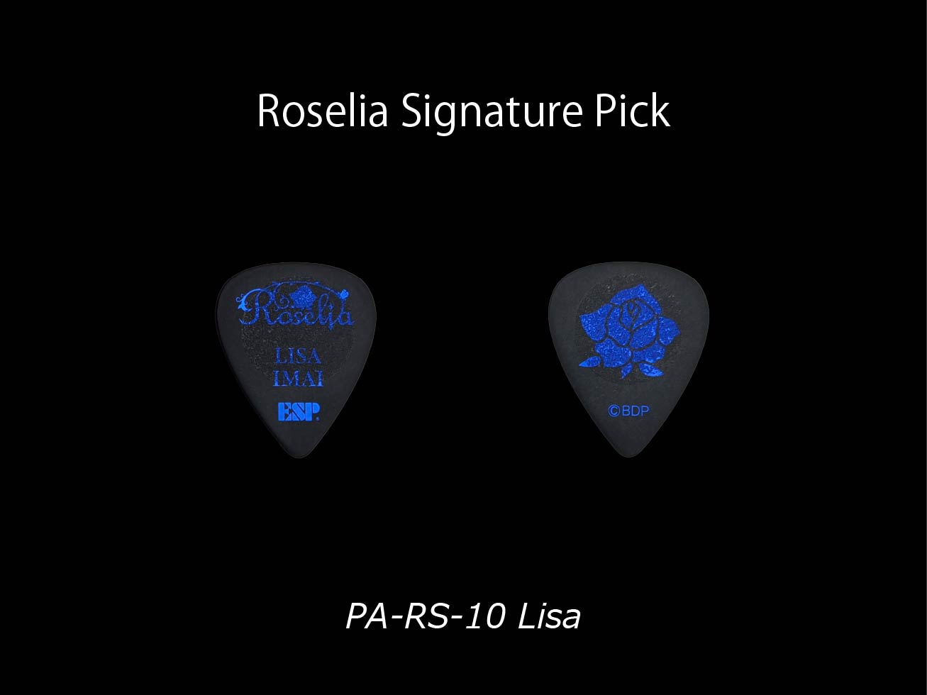 【ESP×バンドリ！ ガールズバンドパーティ！ コラボレーション】Bang Dream! Roselia Signature Pick / PA-RS-10 Lisa (Roselia 今井 リサモデル)