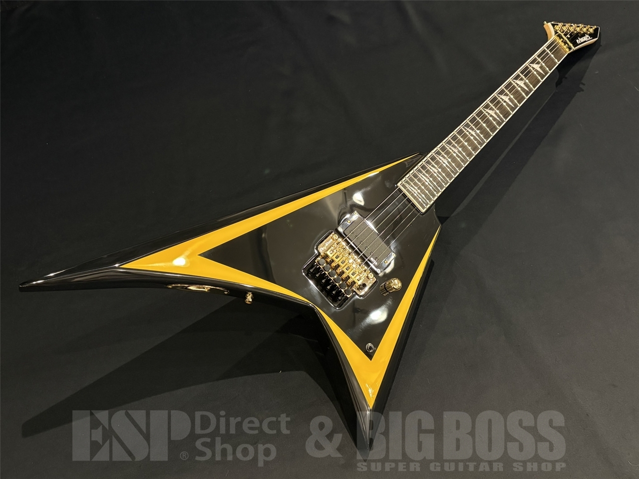 【即納可能】EDWARDS(エドワーズ) E-ALEXI ARROW HEAD / Black with Yellow Stripe (Alexi Laiho Model) 京都店