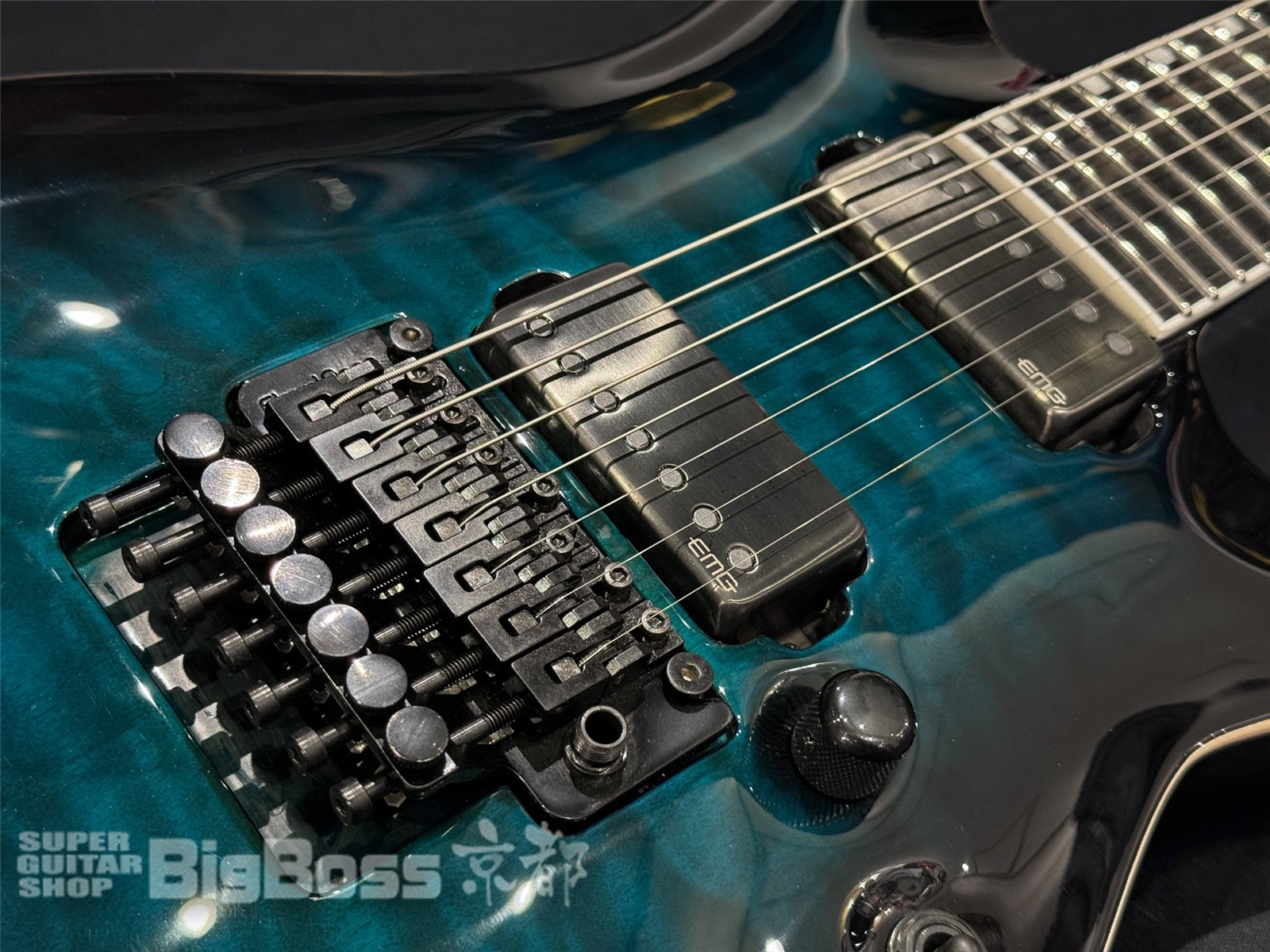 【即納可能】E-II (イーツー) HORIZON FR-7 QM / Black Turquoise Burst 京都店