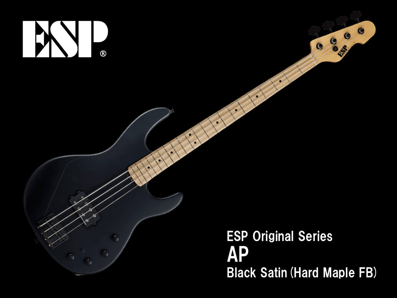 【受注生産】ESP(イーエスピー) AP / Black Satin (Hard Maple FB)