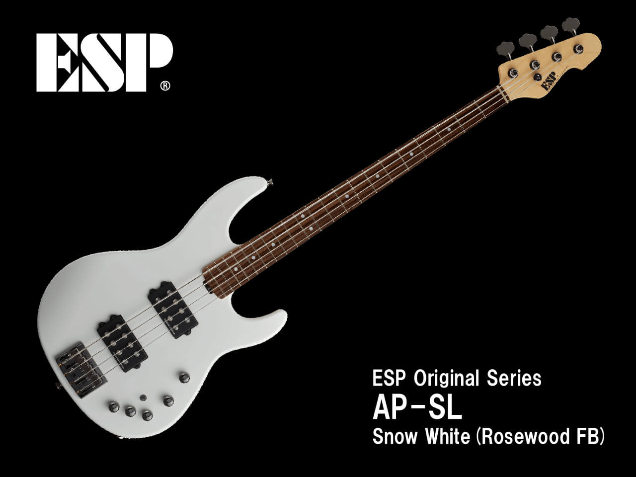 【受注生産】ESP(イーエスピー) AP-SL / Snow White (Rosewood FB)