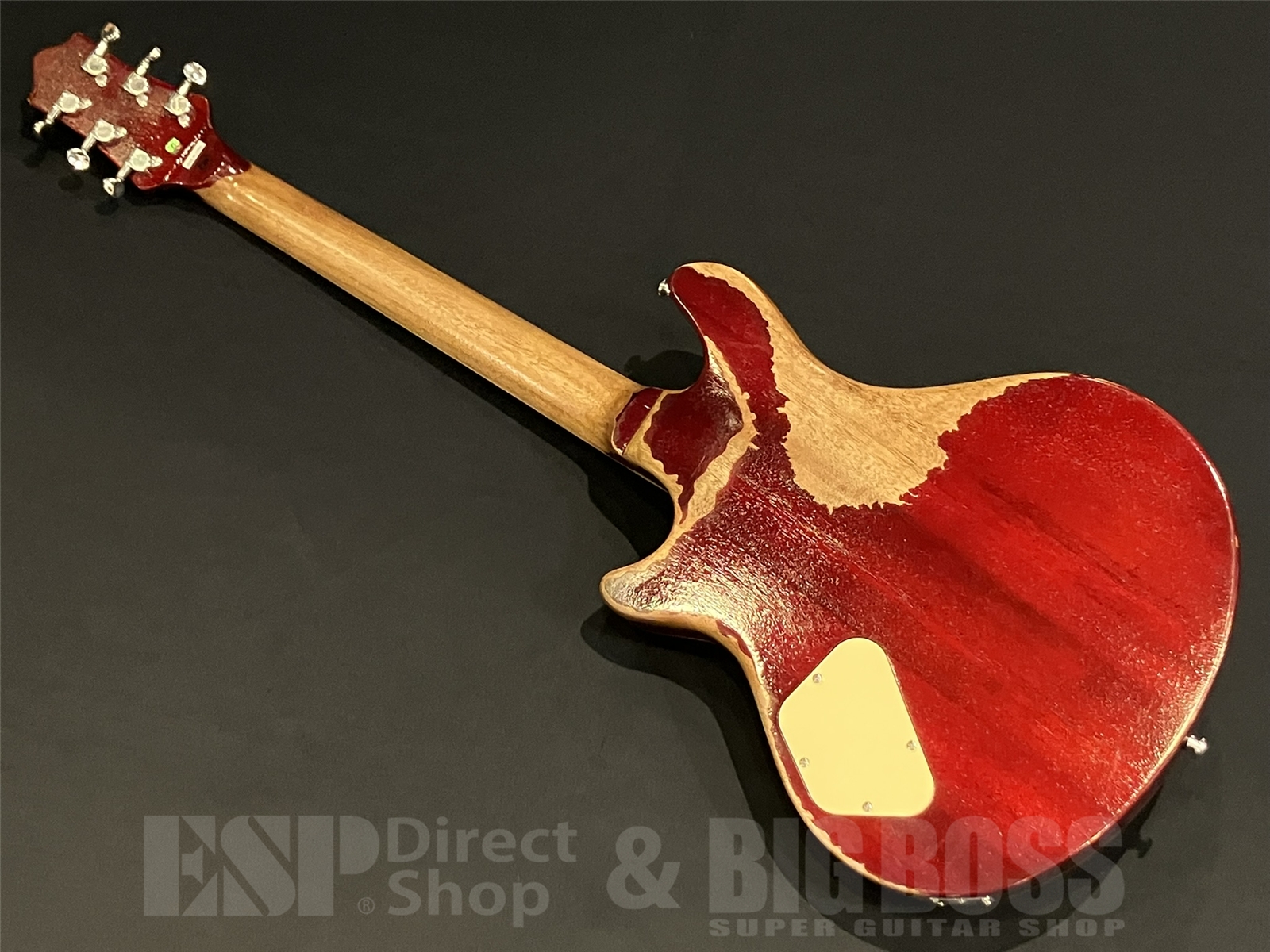 【USED/即納可能】【ESP×バンドリ！ ガールズバンドパーティ！ コラボレーション】BanG Dream!(バンドリ！) POTBELLY FM Rāna / Distressed See Thru Wine Red 京都店 - 8