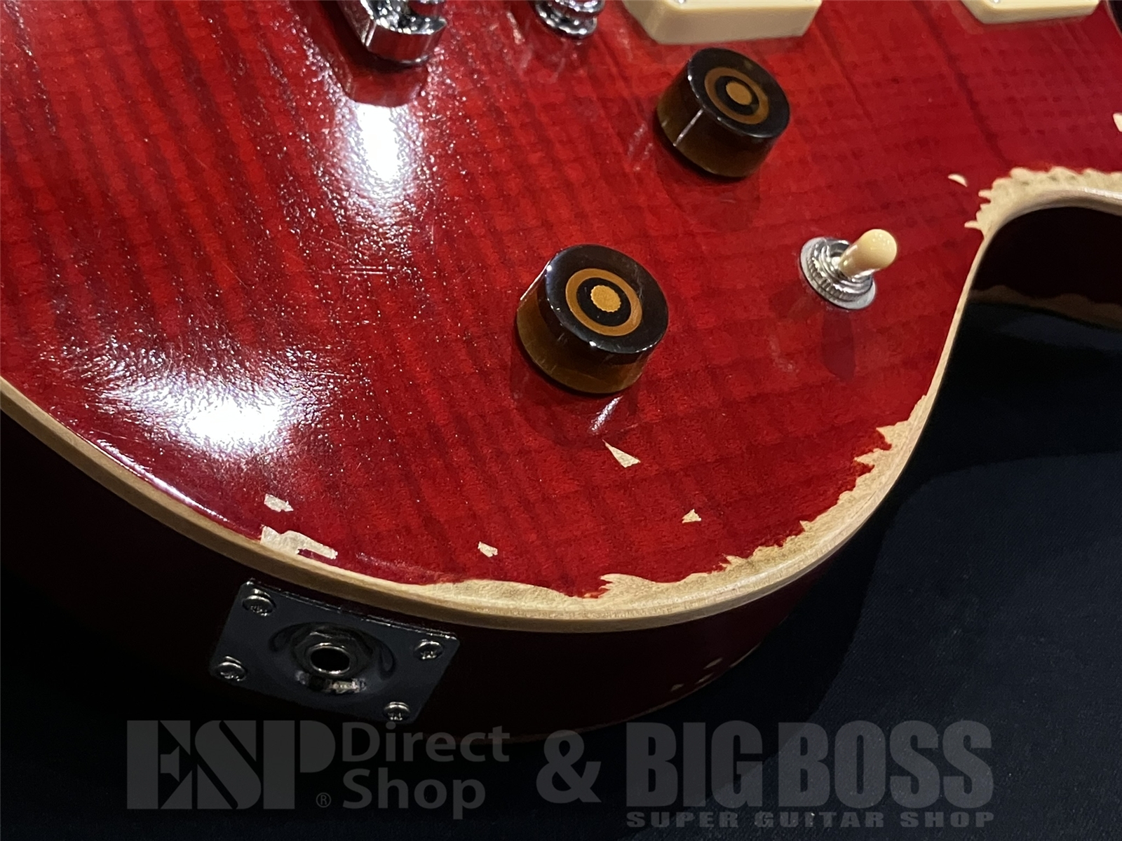 【USED/即納可能】【ESP×バンドリ！ ガールズバンドパーティ！ コラボレーション】BanG Dream!(バンドリ！) POTBELLY FM Rāna / Distressed See Thru Wine Red 京都店 - 3