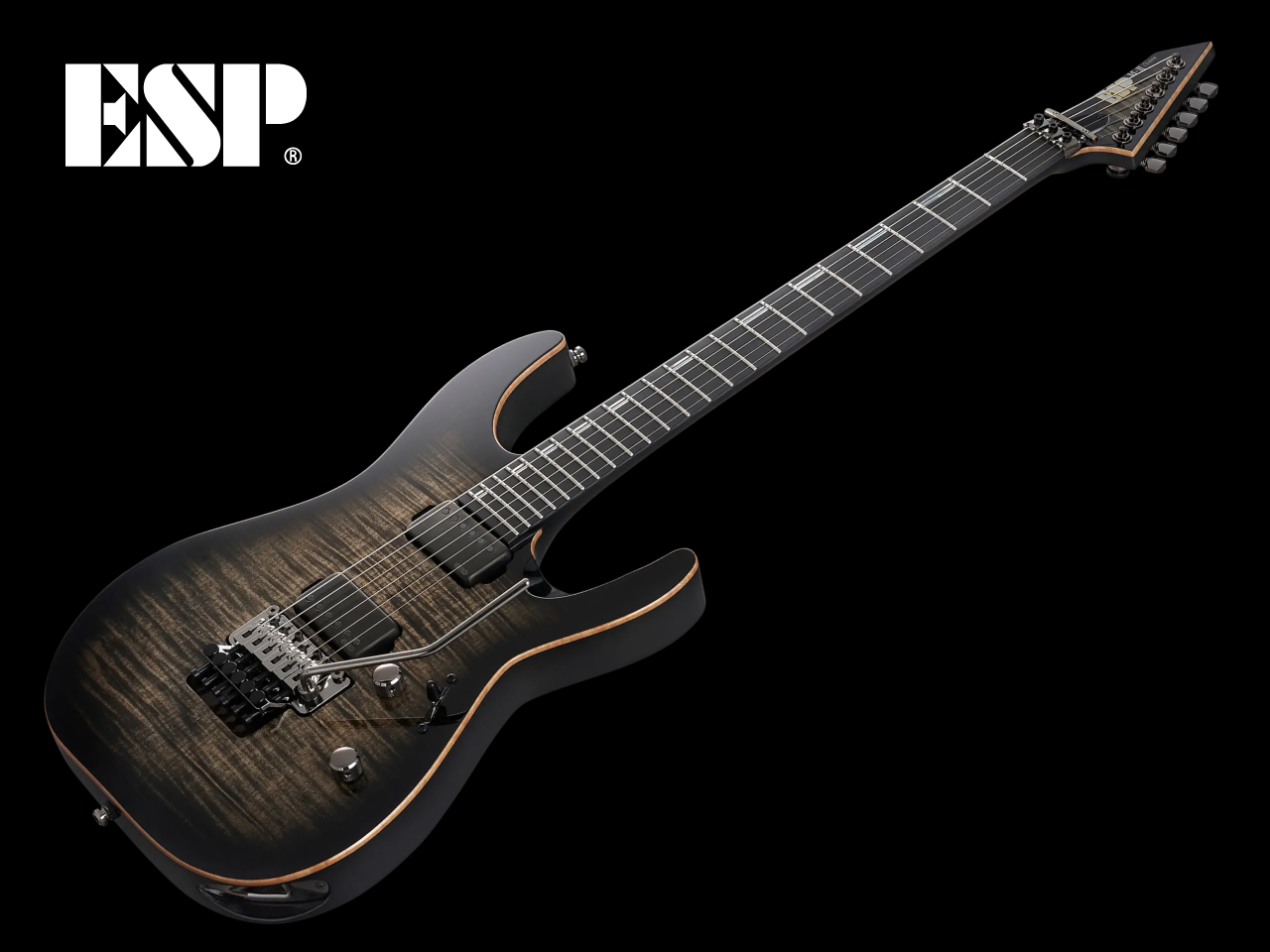 【受注生産】ESP(イーエスピー) M-II CTM FR/FM (Charcoal Burst w/White Pearl Black)