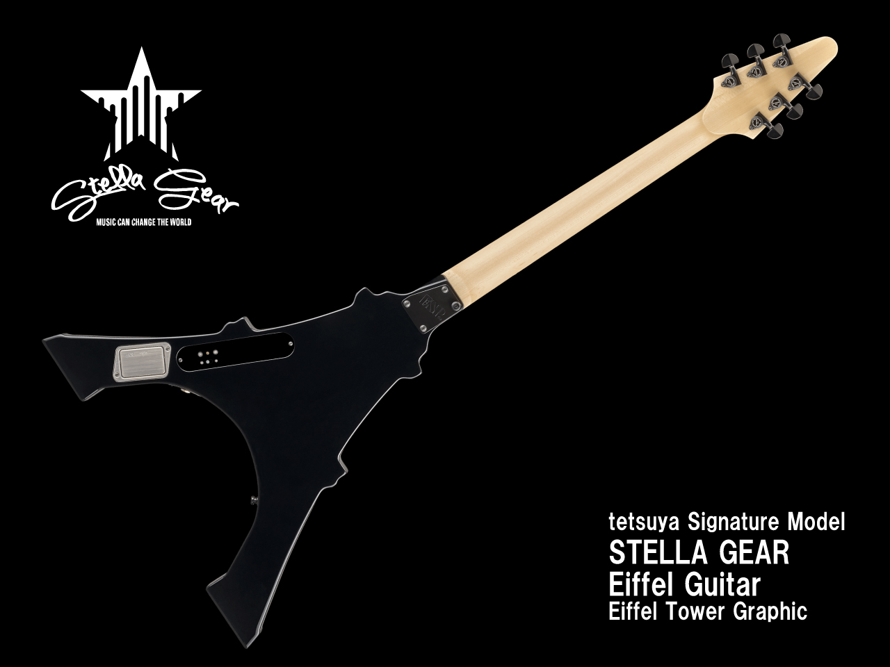 【受注生産】STELLA GEAR(スレラギア) Eiffel Guitar / Eiffel Tower Graphic (L’Arc～en～Ciel/tetsuyaモデル)