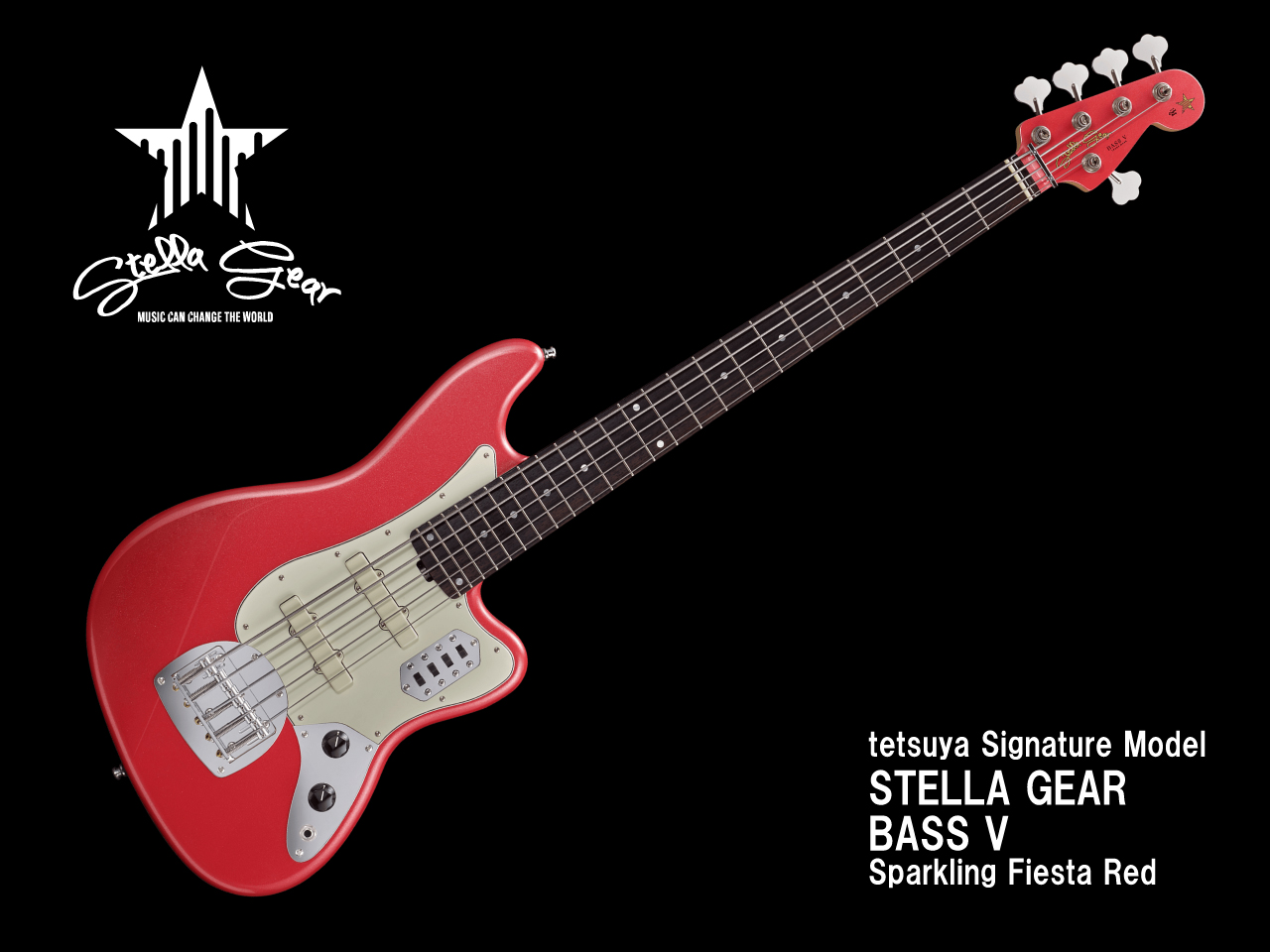 【受注生産】STELLA GEAR(スレラギア) BASS V / Sparkling Fiesta Red (L’Arc～en～Ciel/tetsuyaモデル)