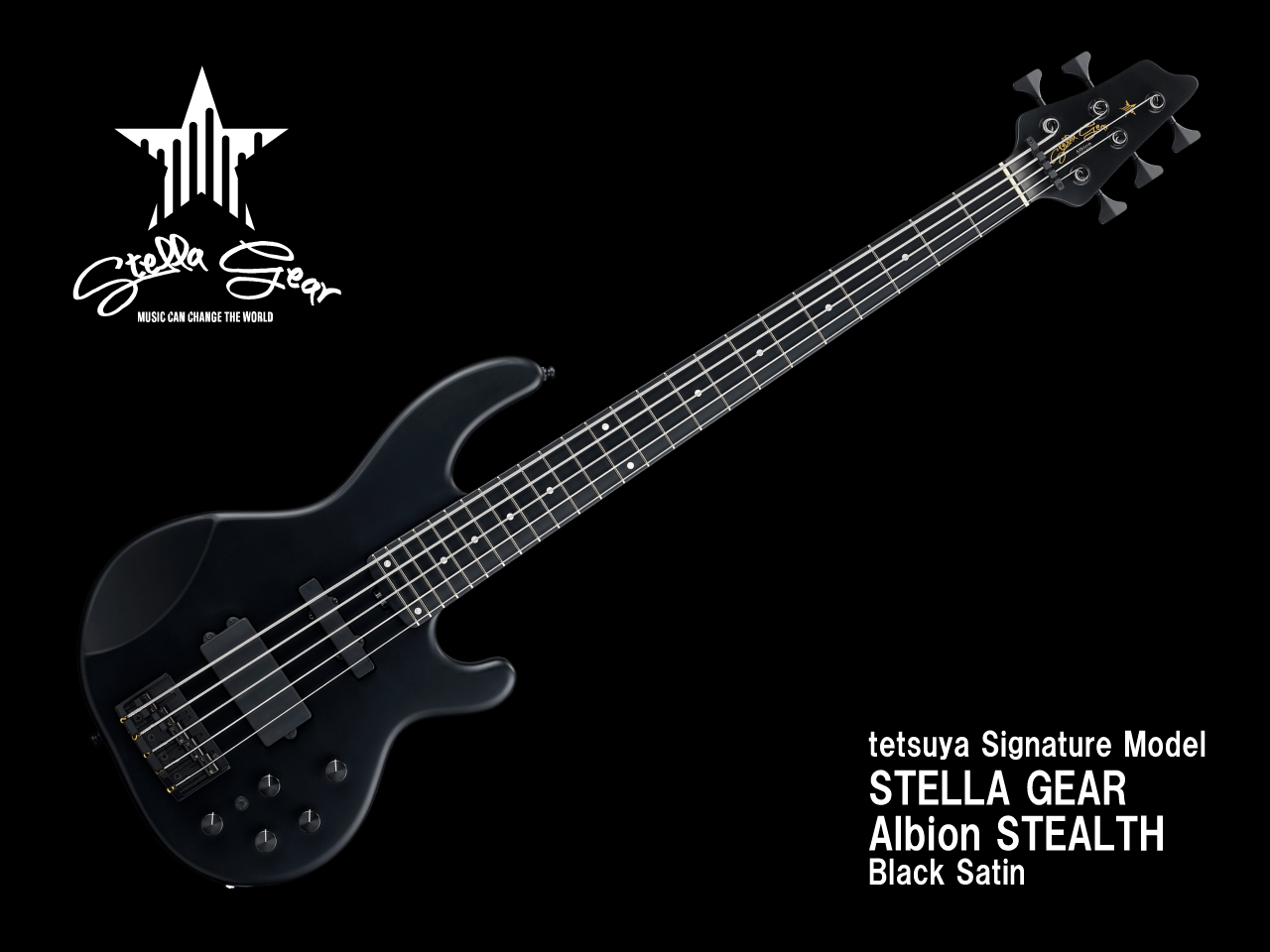 【受注生産】STELLA GEAR(スレラギア) Albion STEALTH / Black Satin (L’Arc～en～Ciel/tetsuyaモデル)