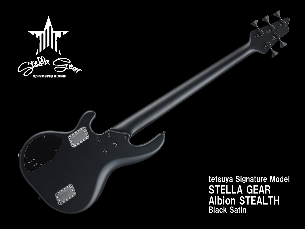 【受注生産】STELLA GEAR(スレラギア) Albion STEALTH / Black Satin (L’Arc～en～Ciel/tetsuyaモデル)