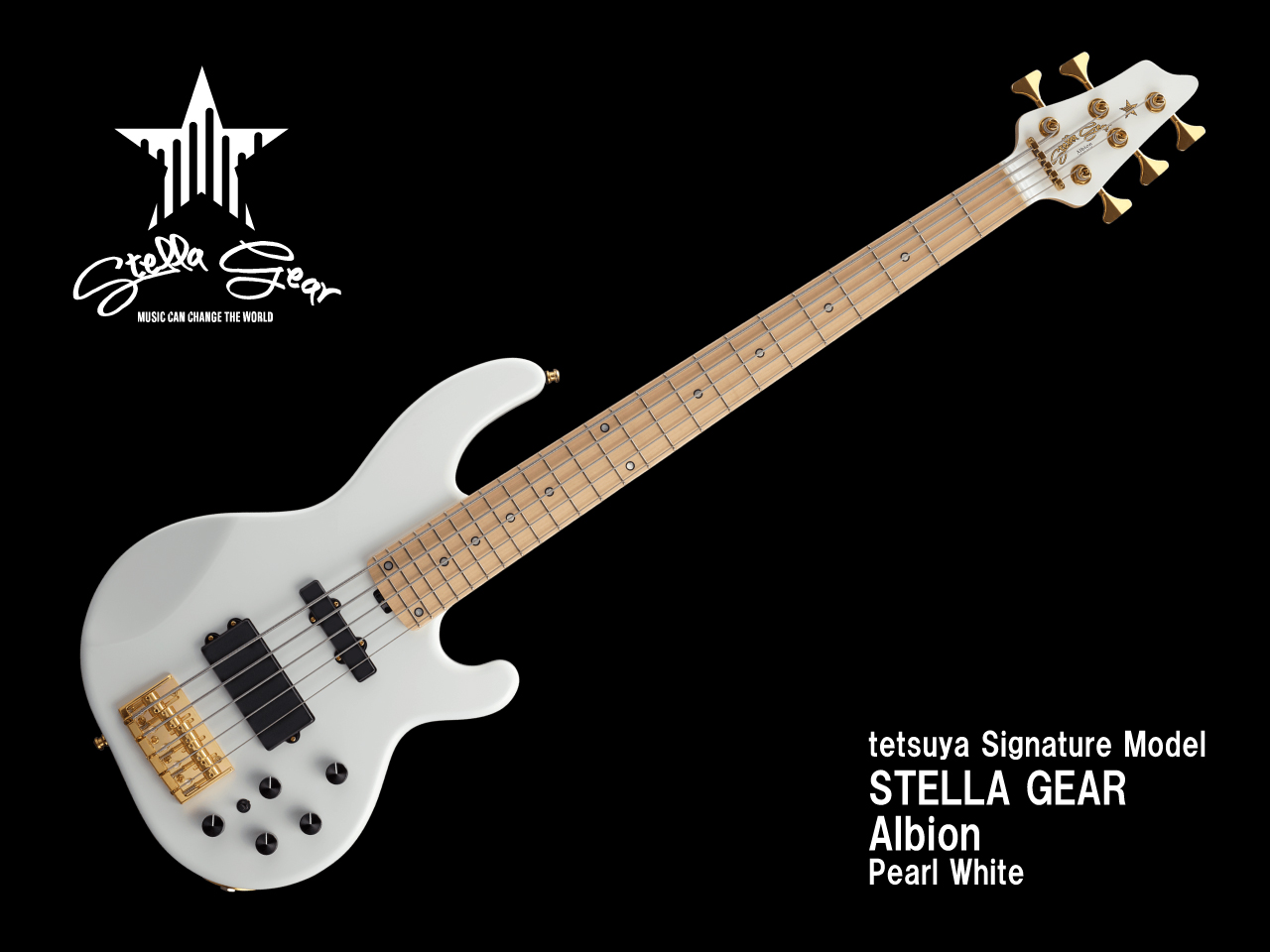 【受注生産】STELLA GEAR(スレラギア) Albion / Pearl White (L’Arc～en～Ciel/tetsuyaモデル)