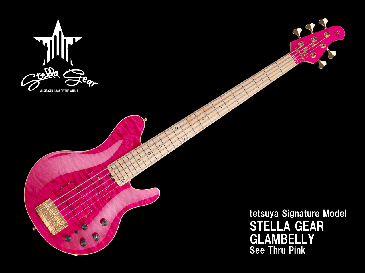 【受注生産】STELLA GEAR(スレラギア) GLAMBELLY / See Thru Pink (L’Arc～en～Ciel/tetsuyaモデル)